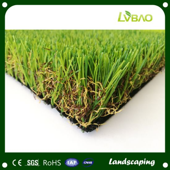 Four Tones Natural Landscaping Fake Synthetic Lawn