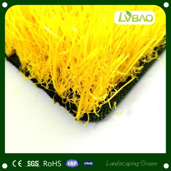 Indoor Outdoor Decorative Yellow Color Fake Grass