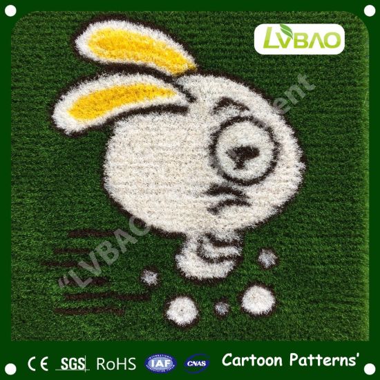 UV-Resistance Decoration Landscaping Comfortable Cartoon Images Anti-Fire Synthetic Carpets Multipurpose Durable Artificial Turf