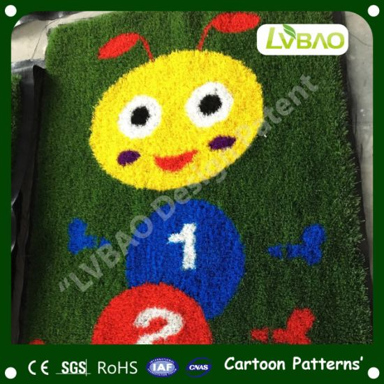 Synthetic UV-Resistance Durable Landscaping Multipurpose Comfortable Cartoon Images Anti-Fire Carpets Decoration Artificial Turf