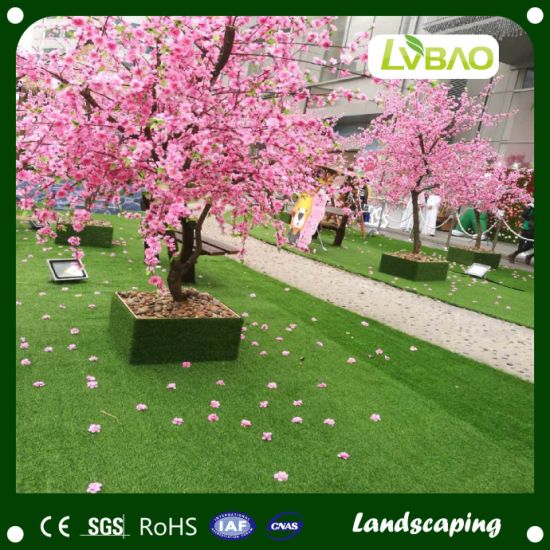 UV Resistance 30mm Flat Blade Shape Artificial Grass for Wedding Decor