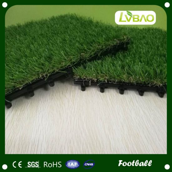 Natural Plastic Artificial Outdoor Grass Tiles