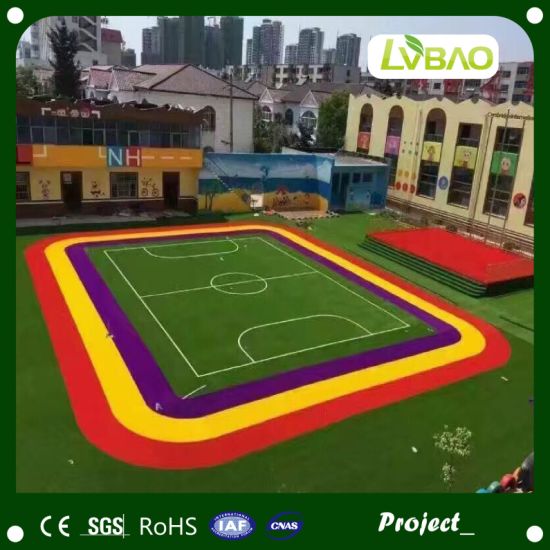 Colorful Rainbow Artificial Fake Grass for Kindergarten Playground