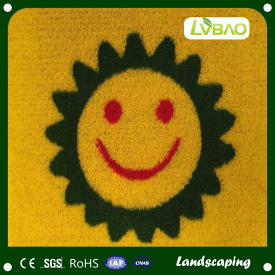 1mx1m Colored PE Manufacture Cartoon Grass for Home Garden