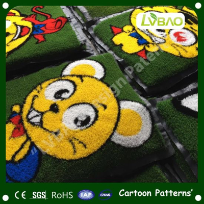 Anti-Fire Synthetic Decoration Landscaping Durable UV-Resistance Comfortable Cartoon Images Carpets Multipurpose Artificial Turf