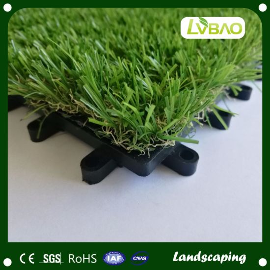 Outdoor Interlocking Garden Floor Artificial Grass Tile