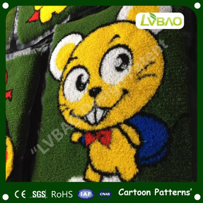 Carpets Multipurpose Decoration Landscaping Anti-Fire Synthetic Durable UV-Resistance Comfortable Cartoon Images Artificial Turf