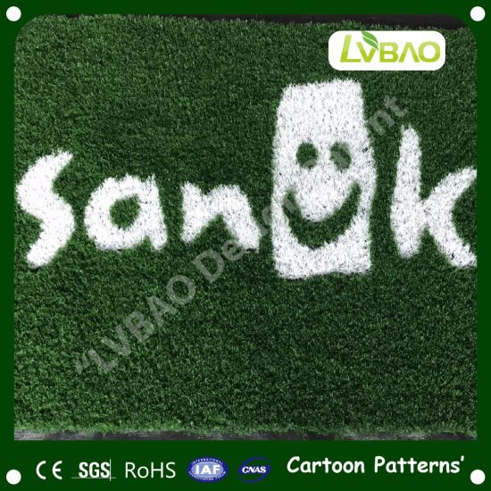 Anti-Fire Cartoon Images Comfortable Decoration Carpets Landscaping Durable Multipurpose Synthetic UV-Resistance Artificial Turf